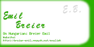 emil breier business card